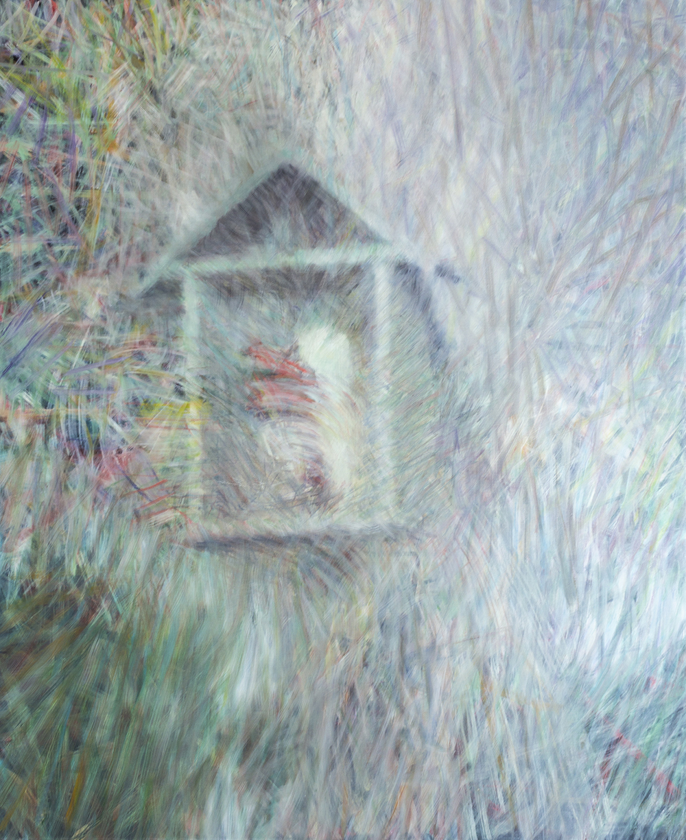 Norman Leto, Kaplnka, 2022, olej na pl&aacute;tne, 110 X 90 cm, signovan&yacute; Small.