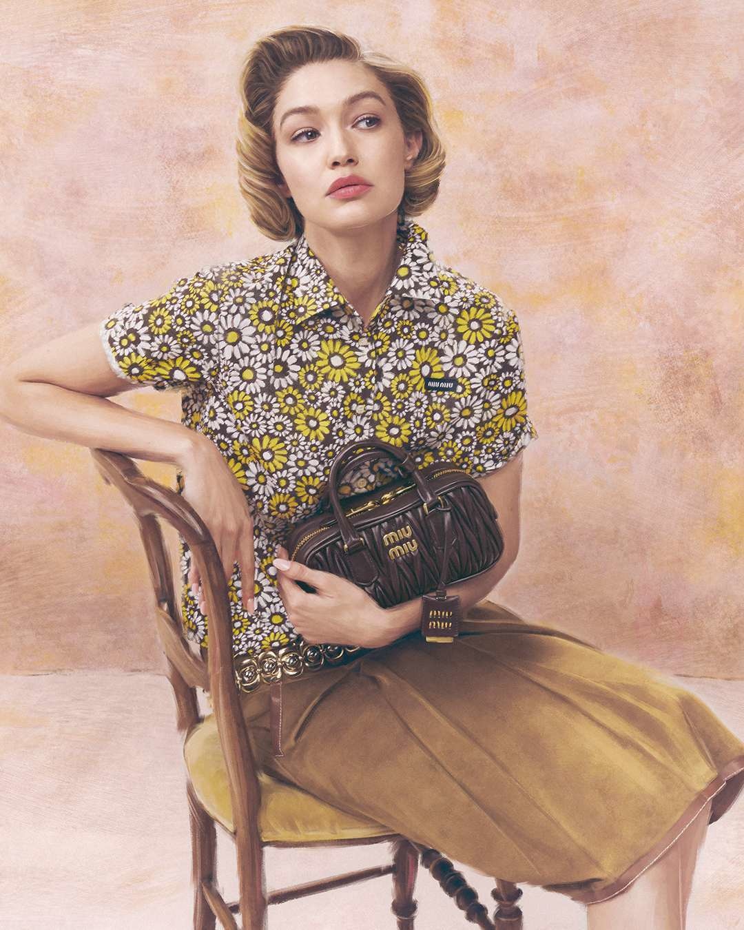 Najnov&scaron;ia kampaň Miu Miu s Gigi Haddid1