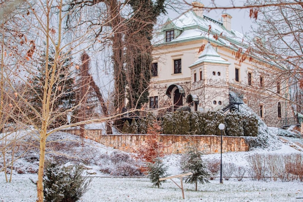 Palác Odrowąż v zime