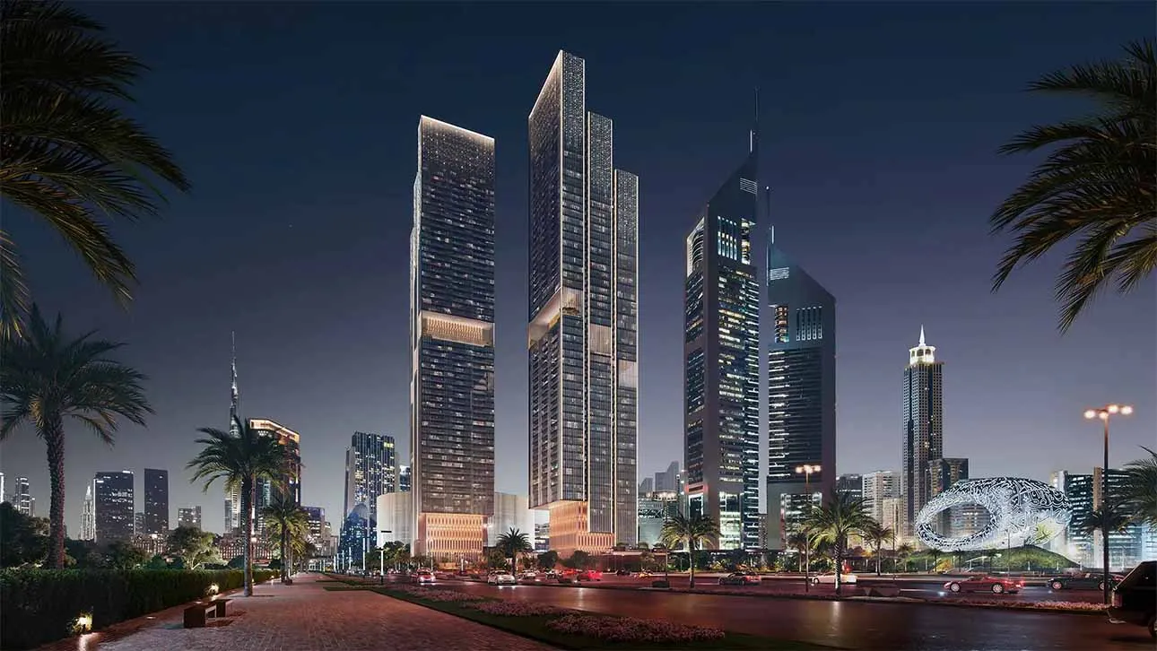Projekt Jumeirah Residences Emirates Towers od SCDA Architects v Dubaji