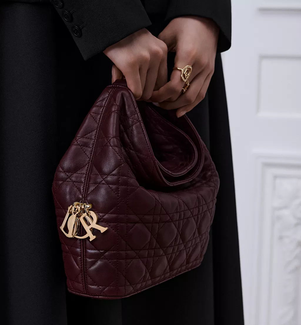 Bordová kabelka Dior