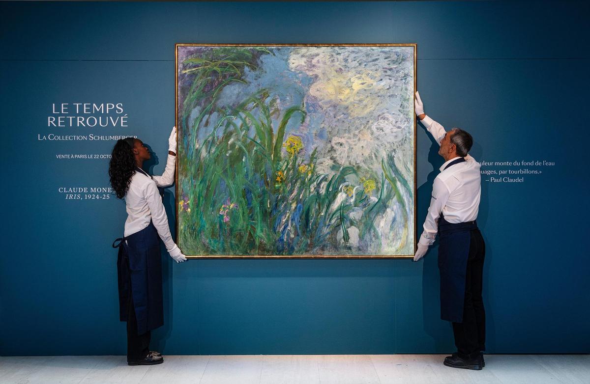 Kosatce Claude Monet. aukcia zbierky Jeanne’a Schlumbergera v Paríži